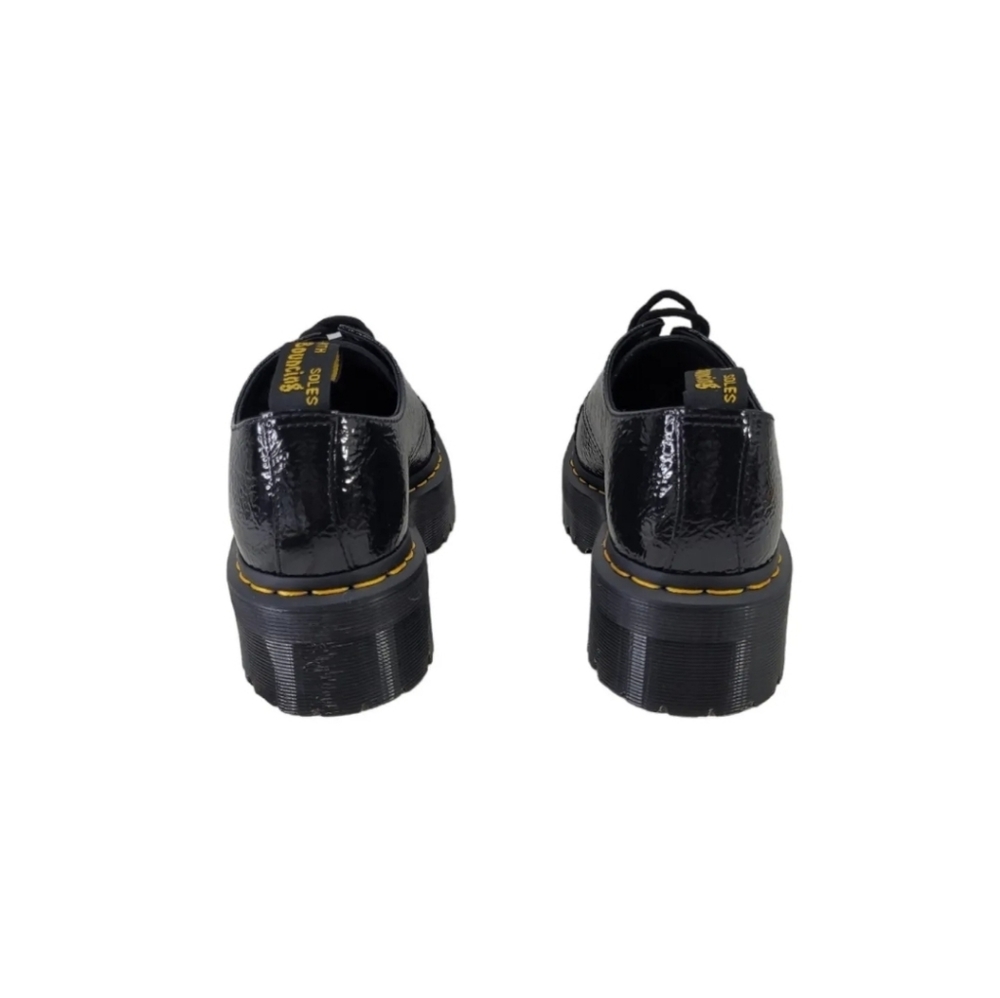Dr.Martens 1461 Quad Platform Distressed Patent Leather Oxfords Wms USM 7 USL 8 - Picture 3 of 11